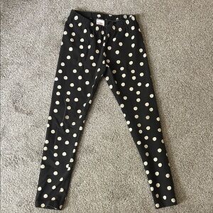 Hanna Andersson Black and White Polka Dot Leggings
